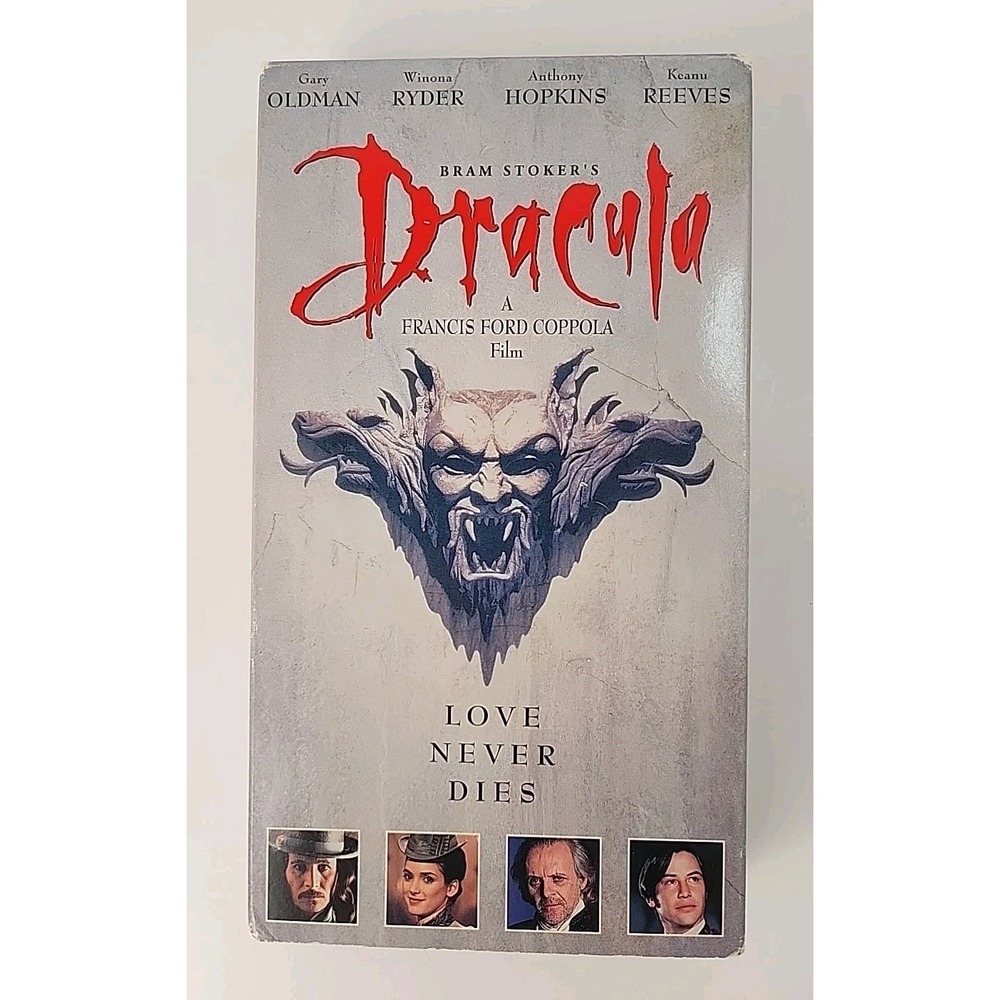 Bram Stokers Dracula VHS 1993 Hopkins Ryder Oldman Reeves‎ Horror Vampires